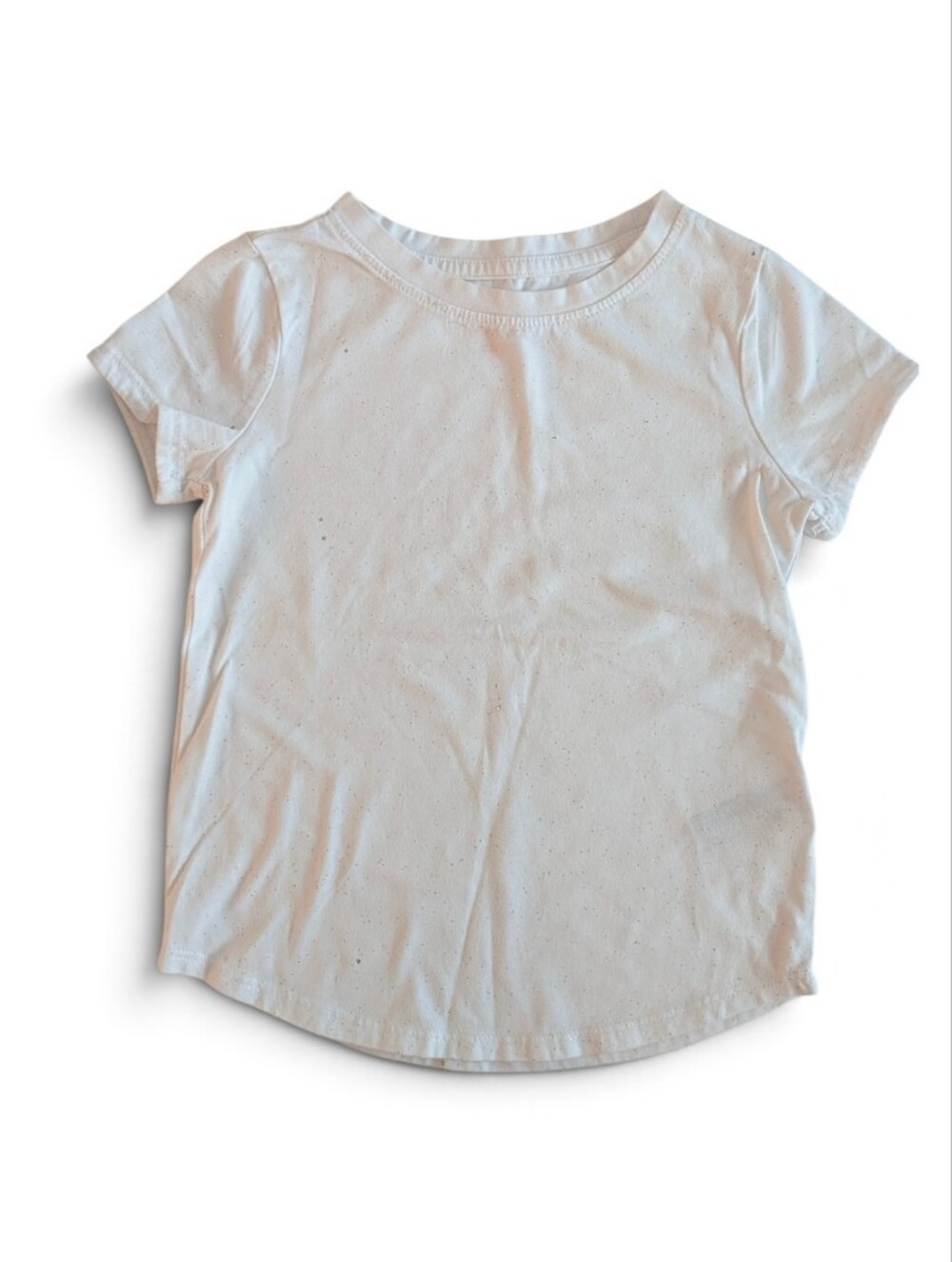 Cat & Jack Girls White Short Sleeve Tee Cotton Size XS (4/5)